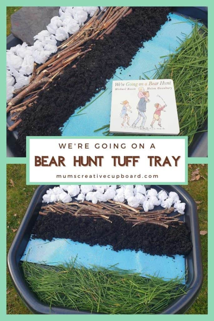tuff tray sensory play bear hunt