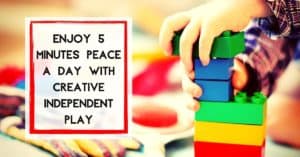 self care for mums with independent play ideas for toddlers