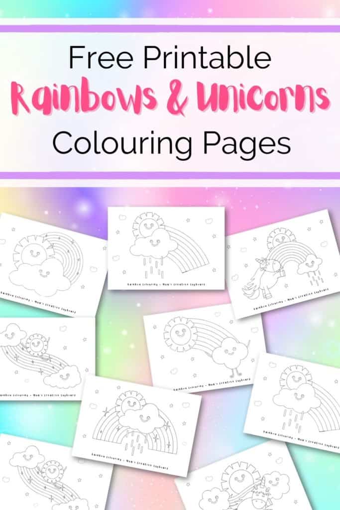 free printable rainbow coloring page