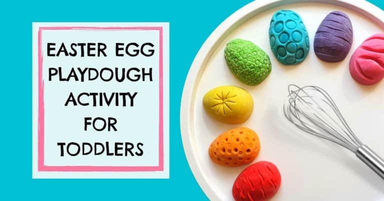 rainbow playdough eggs easter fun for toddlers