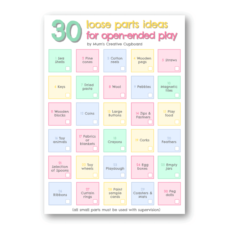 loose parts printable
